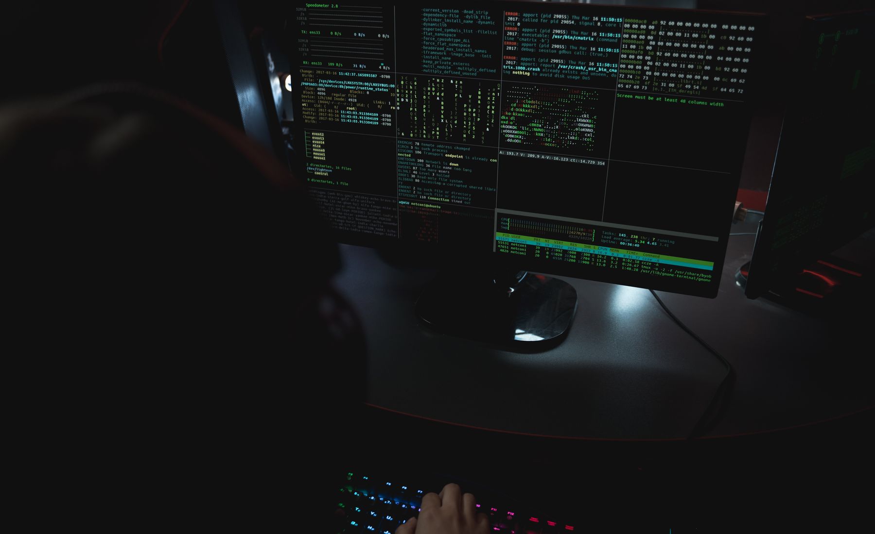 Cybersecurity specialist monitoring digital systems