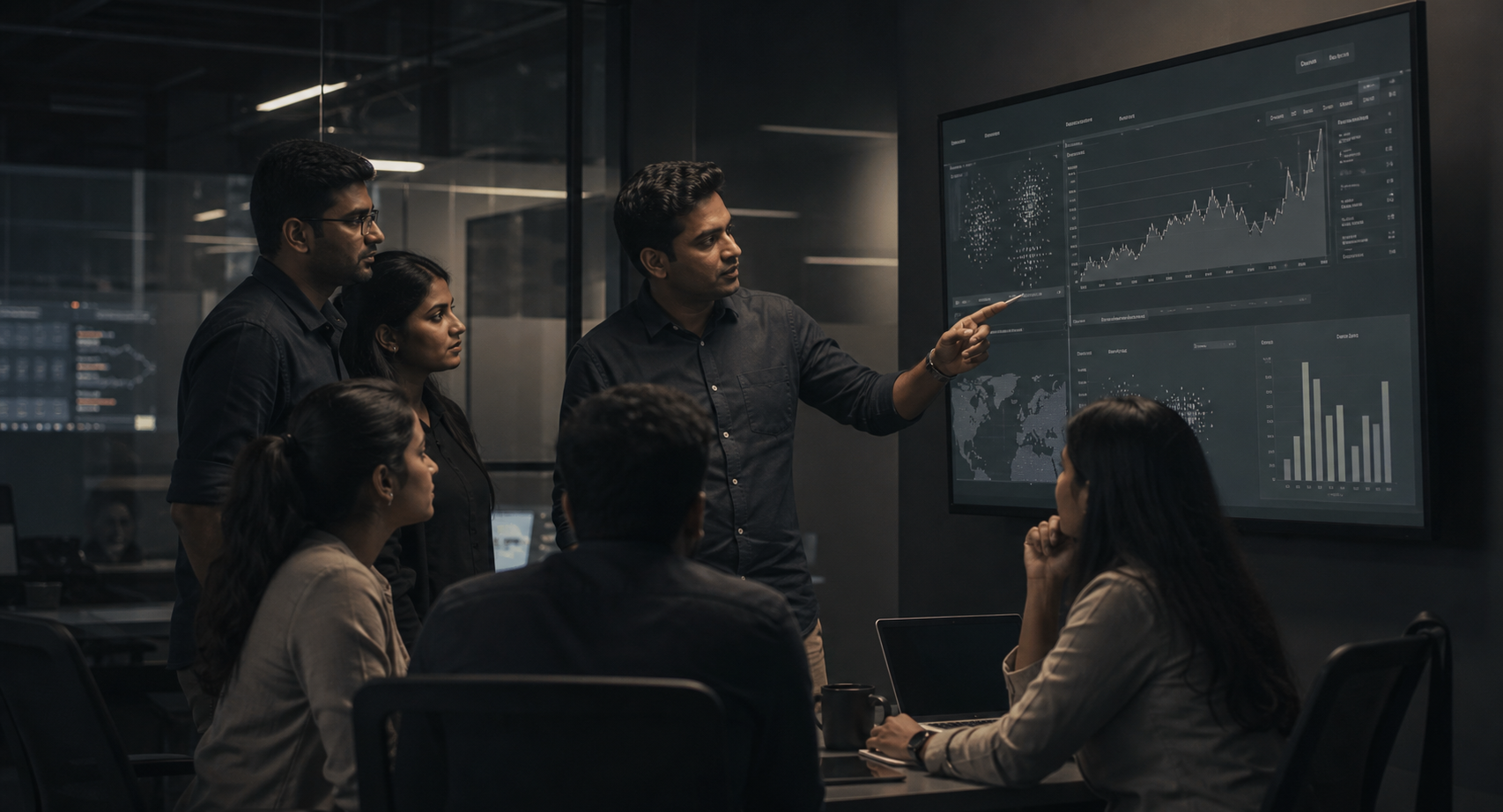 Digimaxx specialists reviewing AI-powered performance intelligence